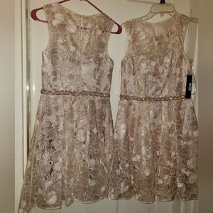 Decode 1.8 brand, sleeveless champagne colored dress, sizes 0 and 2 avail